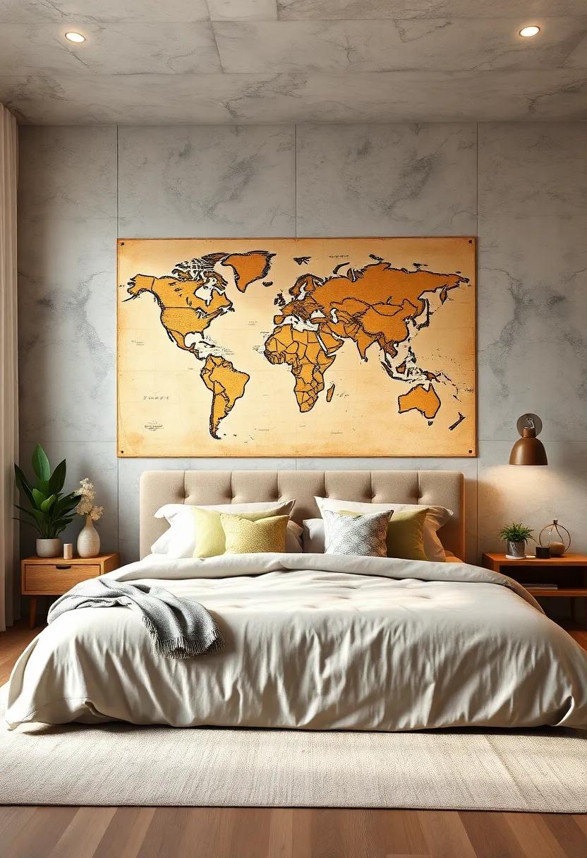 Vintage Map Accent: Evoke wanderlust with ​a ⁤world map ⁣vinyl ‍decal,‌ perfect for adventurous souls‌ dreaming of distant ⁤travels