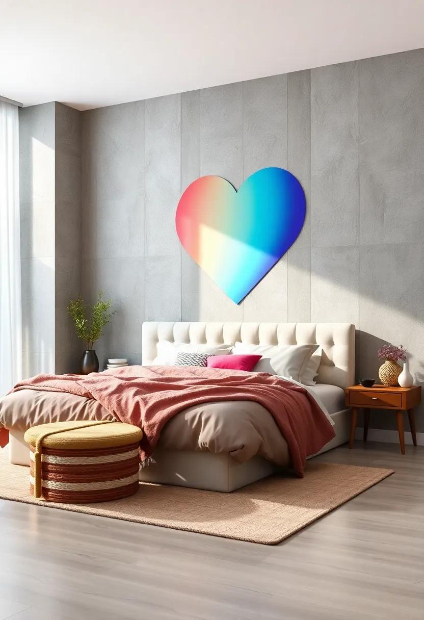 Colorful‌ Gradient Heart: Spread love and positivity with ​a‌ heart-shaped gradient design,perfect for those who cherish warm vibes