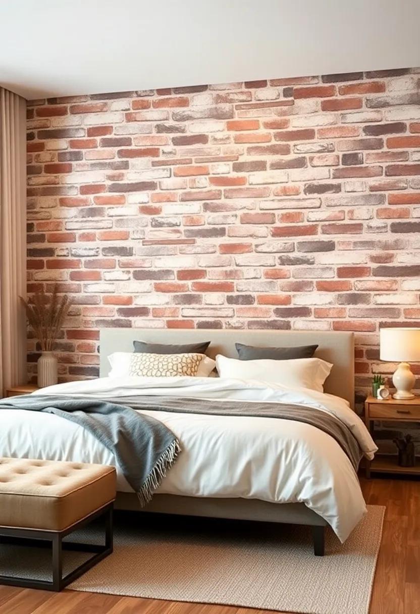 Faux Brick Wall: ‌Create a rustic urban vibe with⁢ vinyl decals‍ that imitate the look of exposed brick, ⁢adding warmth ‍and texture