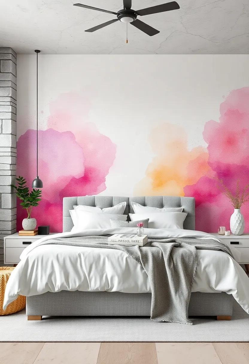 Dreamy Watercolor Wash: Add a splash of color with watercolor-style vinyl⁤ decals ⁣for‌ a⁢ soft, artistic feel that's both calming and‌ inspiring