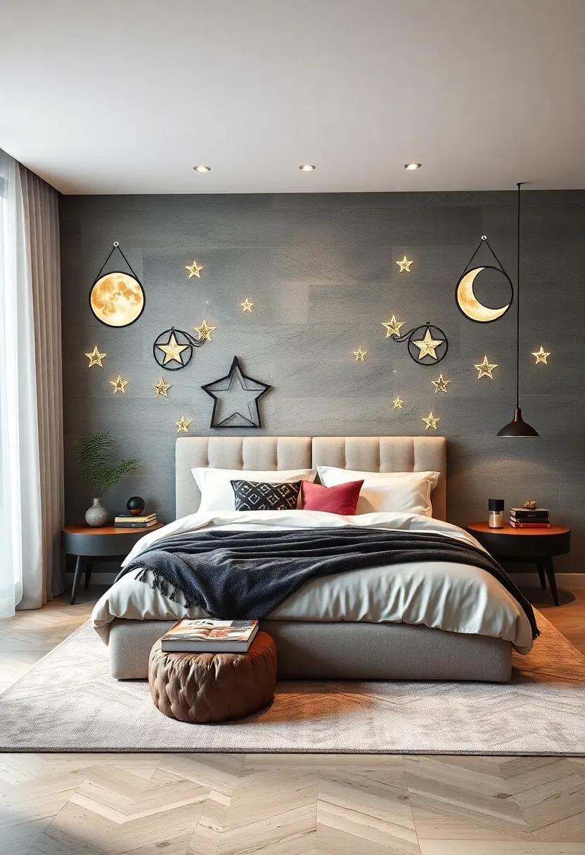 Celestial Theme: ‌Enhance your space with moon ⁣and​ star decals that ⁤create a celestial-inspired accent wall, ⁣perfect⁤ for nighttime dreaming