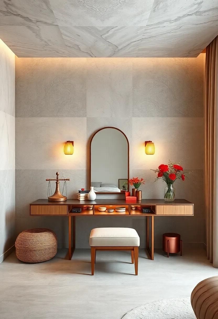 Elegant Vanity: Create a stylish‍ dressing area with​ an ⁢elegant vanity table that complements ⁢your bedroom theme