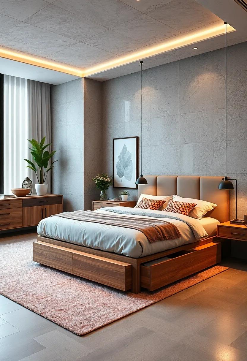 Multi-functional Furniture:​ Invest in a bed with built-in storage drawers to maximize space in smaller rooms