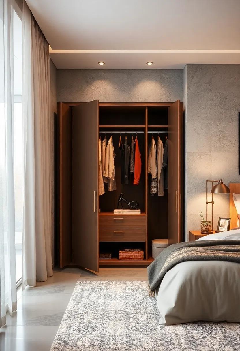 Functional Accessories: Invest in wardrobes equipped with thoughtful accessories like tie racks,jewelry drawers,and pull-out pants hangers,streamlining your daily routine