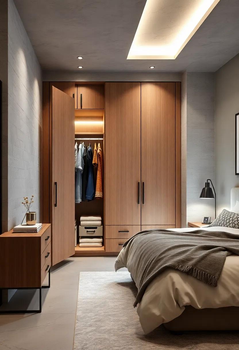 Built-In Lighting: illuminate your wardrobe with built-in LED lighting that not only enhances visibility but also lends a modern touch to your organized clothing stacks