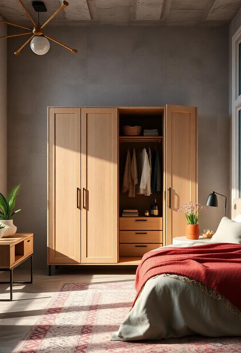 Space-Saving designs: Consider a hinged door wardrobe with smart designs like built-in shoe racks and adjustable shelves, transforming even the smallest of bedrooms into a storage haven