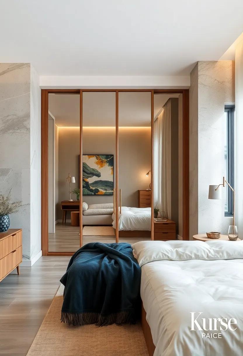 Glamorous Touch: Dive into luxury with a mirrored hinged door wardrobe that reflects light and style, creating an illusion of spaciousness while adding a touch of glamour to your decor