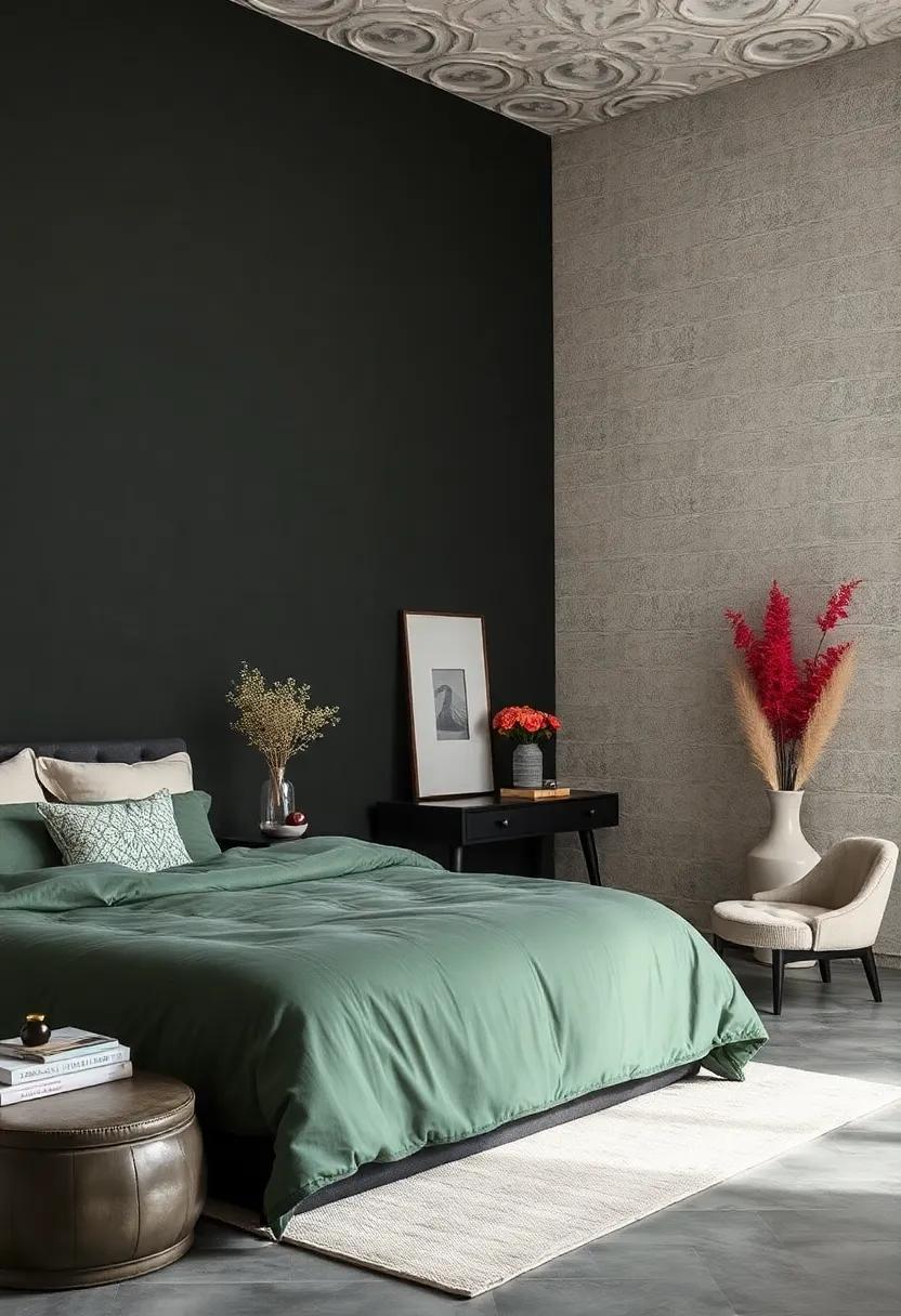 Blackened Sage ⁤- A beautiful blend of dark green and gray,blackened‍ sage ‍brings an earthy,calming ambiance to your bedroom