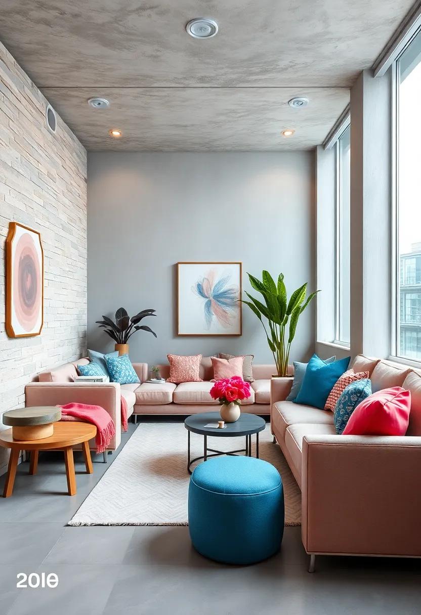 Versatile Seating​ Options: Crafting Comfortable hangout Spaces ‌with Coral and Blue