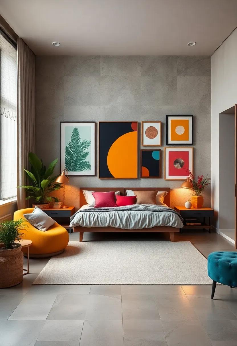Curate a Gallery Wall with Bold Artworks for a Unique Personal Touch