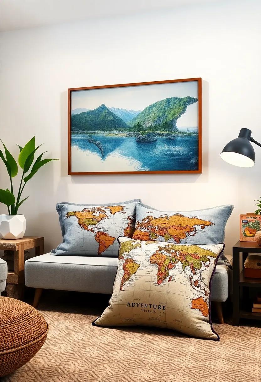 Adventure‍ Awaits: Embrace your child's love for exploration ⁢with a ⁢textured pillow​ featuring a detailed map design that sparks wanderlust and fuels imaginative‍ journeys
