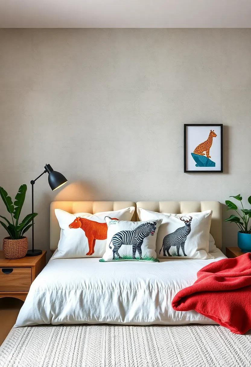 Animal⁤ Kingdom: Add a fun twist with throw pillows showcasing playful animal illustrations, bringing ⁤the wild into the ⁣room⁢ while‌ still maintaining a stylish vibe