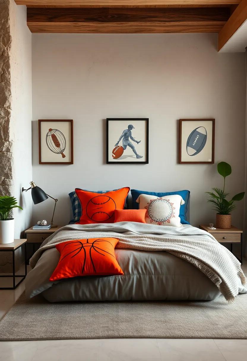 Sports Spirit: For the budding athlete, ⁤select pillows emblazoned with various sports equipment motifs, effortlessly blending playtime and comfort in a‌ sporty setting