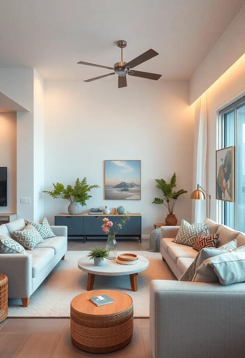Soft Ambient Lighting: Use ⁤soft, warm lighting to create a cozy atmosphere reminiscent of a sunset⁣ by the shore