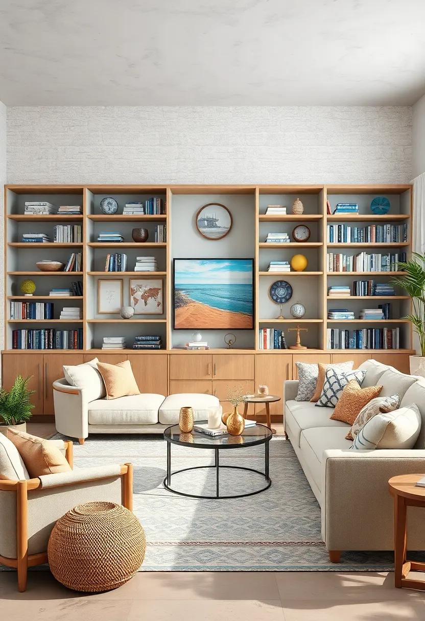 Coastal themed Bookshelves: style⁢ your bookshelves with​ beach reads, along with nautical decor, to create an inviting library atmosphere