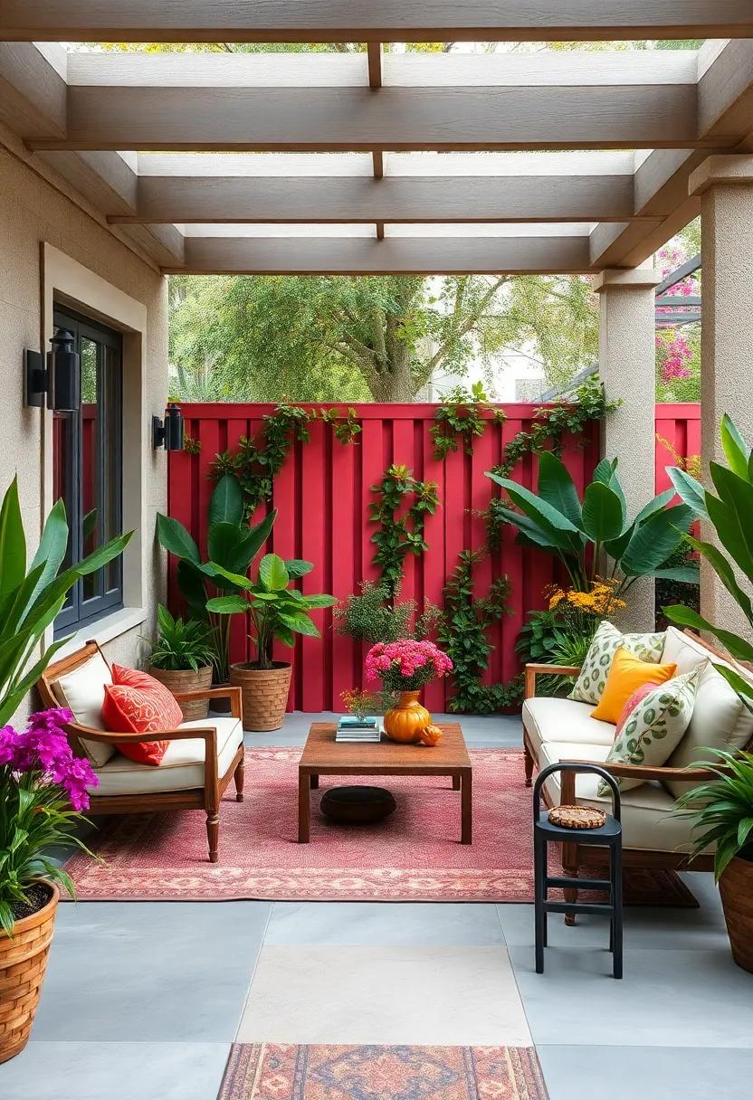 Colorful Palettes: Explore the use of vibrant color palettes for fencing that reflect the colors of your garden flora,enhancing the overall aesthetic