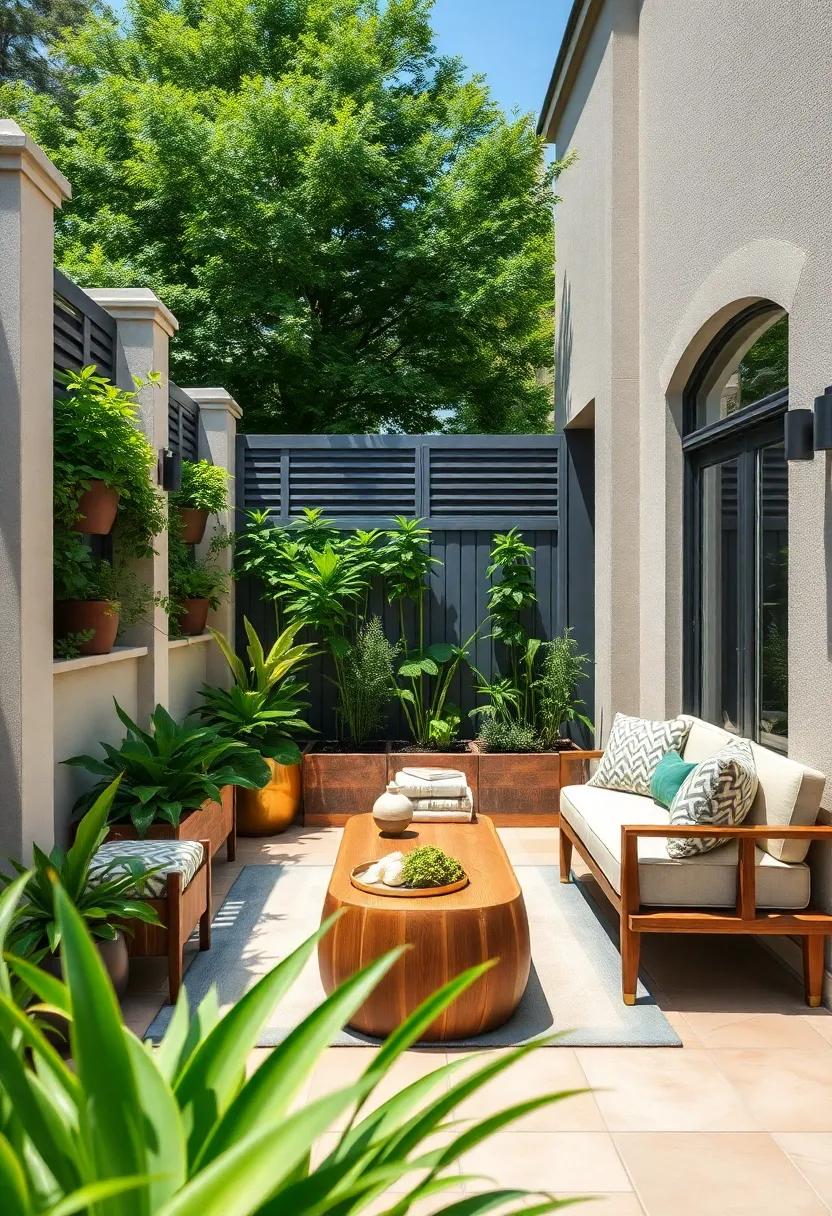 Fence with Built-in Planters: Combine form and function by adding built-in planters to your fencing, allowing for vertical gardens that bring greenery to vertical spaces