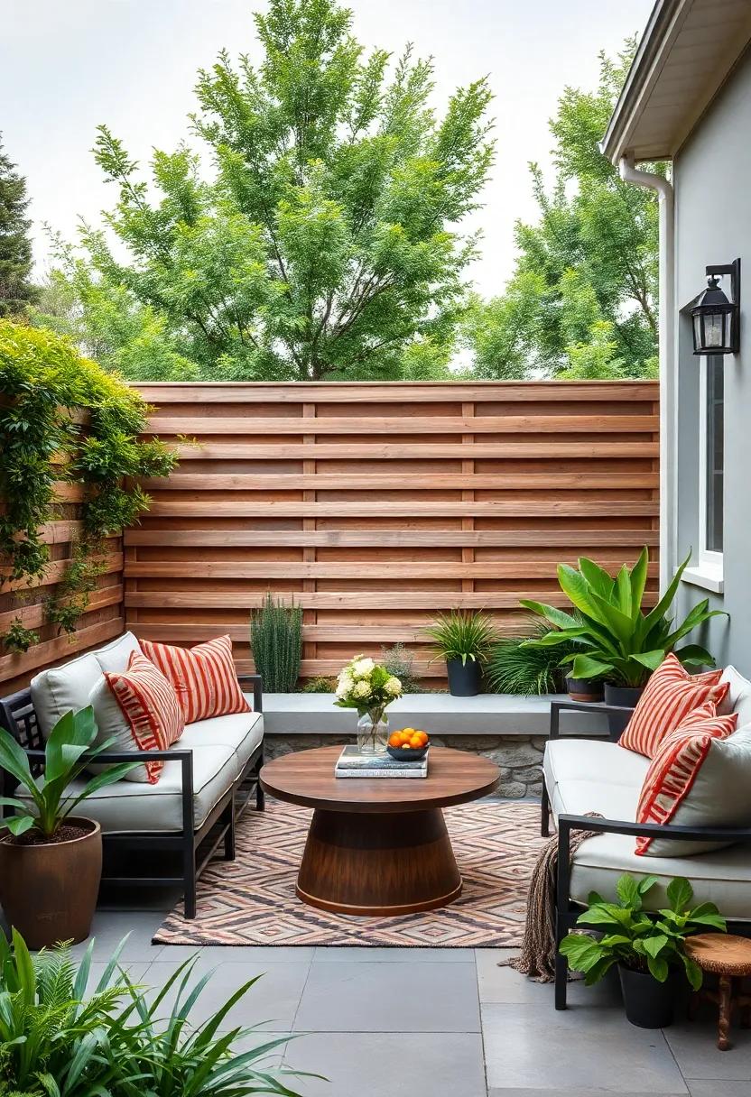 Fence with Built-in Seating: Add functionality to aesthetics by designing fences with built-in seating options that invite relaxation amidst your garden’s beauty