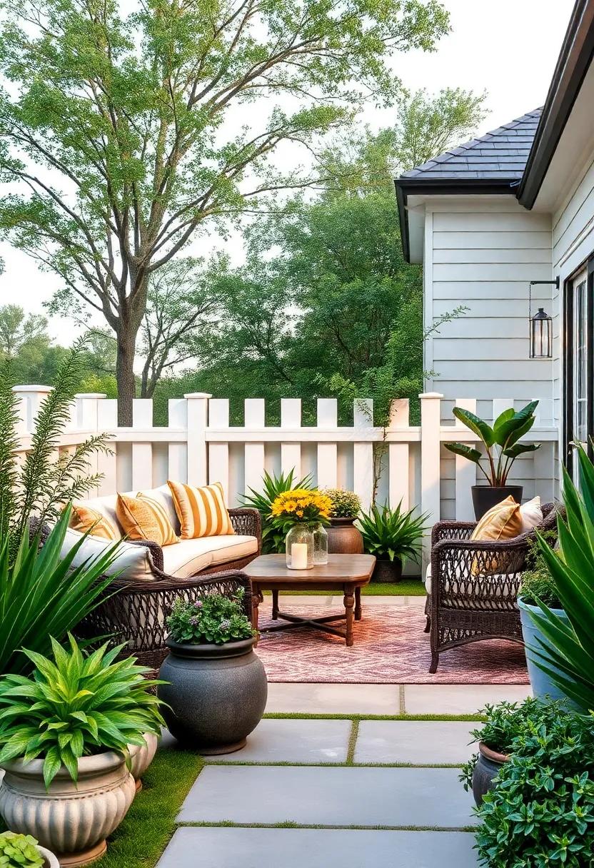 garden Rail fencing: Use traditional garden rail fencing to define your plant beds while allowing for an inviting, airy feel throughout your outdoor space