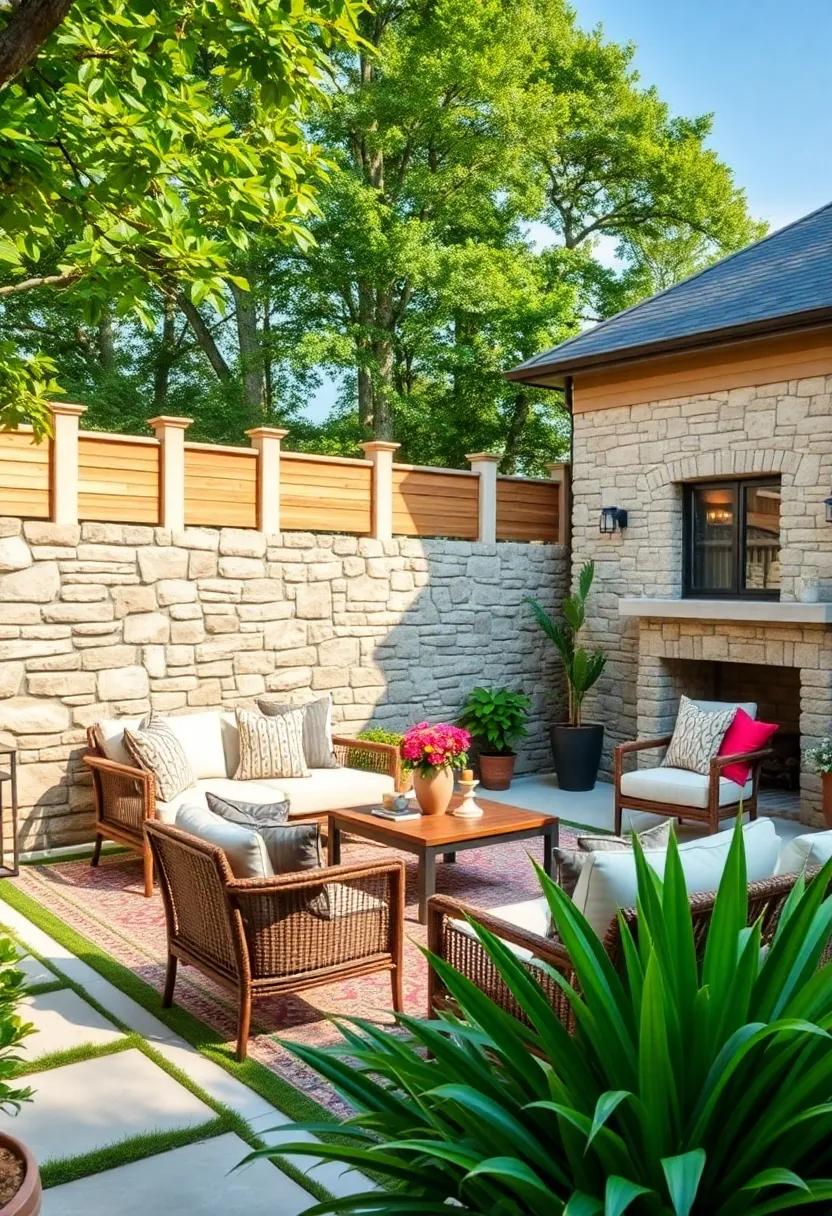 Natural Stone Wall Fencing: Embrace the earthiness of your landscape with natural stone fence walls that bring a timeless, sturdy feel to your colonial garden