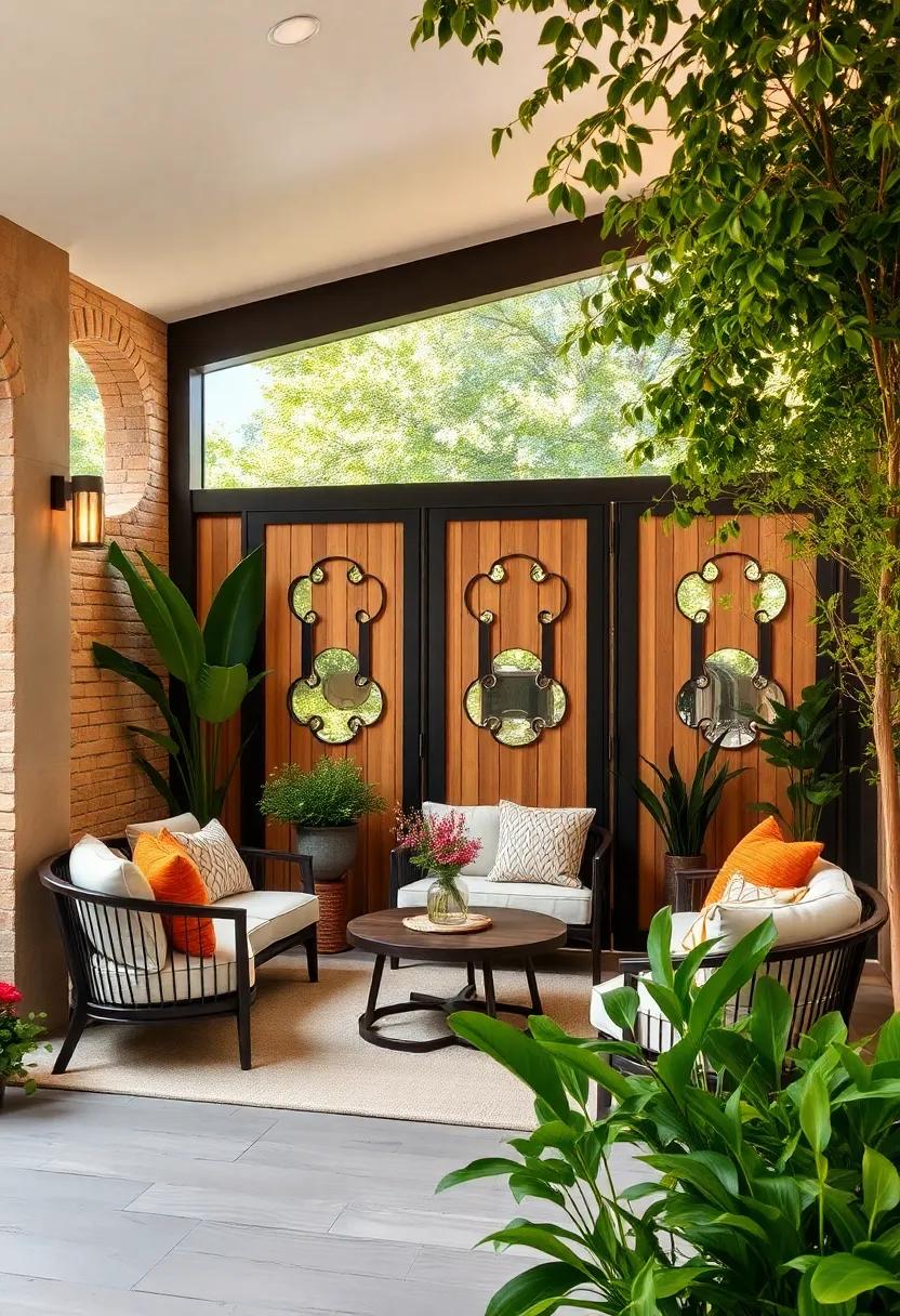 Privacy Panels with Cutouts: Innovate your fencing by introducing privacy panels adorned with cutout shapes, merging artistic expression with functionality