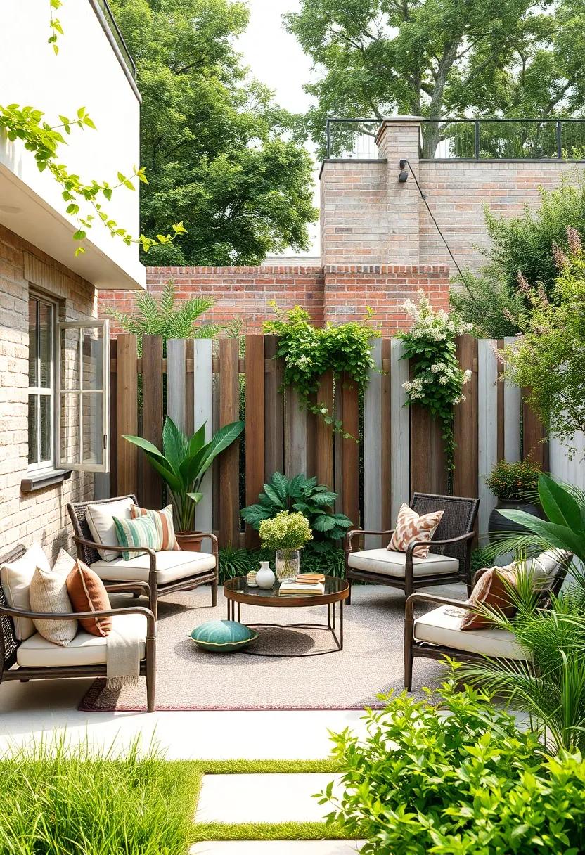 Weathered Wood Accents: incorporate weathered wood fencing to enhance the vintage feel of your garden, perfect for achieving a rustic colonial style