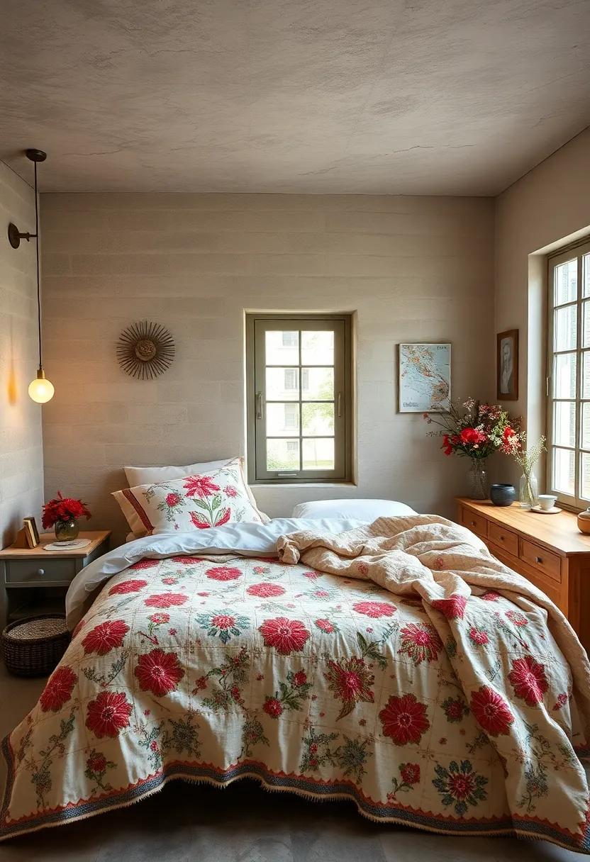 A lovely retreat bursting with artisanal charm, where a quilt filled with memories wraps you in warmth as you drift off to sleep under starry skies
