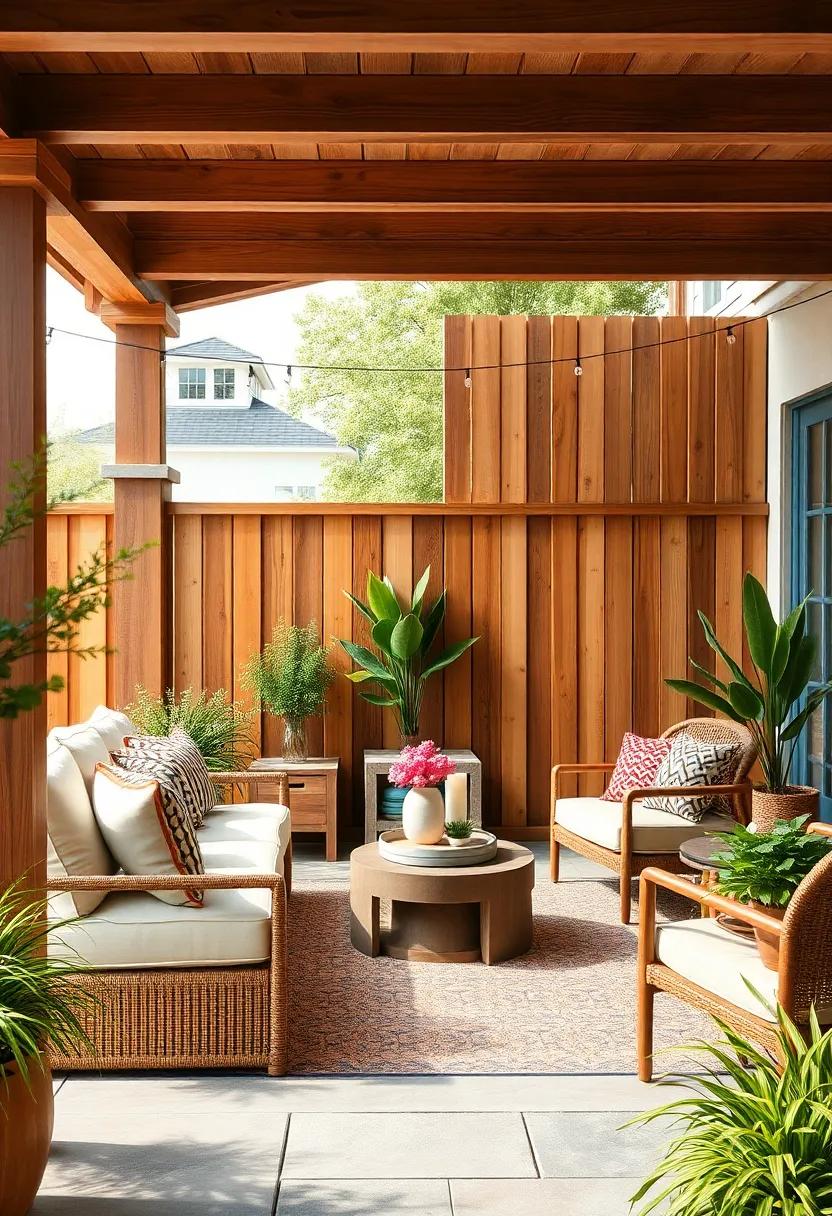 Curvy Cedar: Opt for a curvy cedar fence that adds a unique silhouette and luxurious scent, enhancing the overall sensory experience ‌of your outdoor oasis