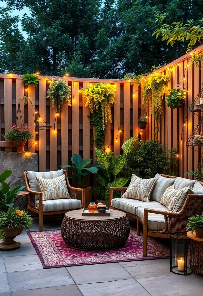 Fairy Light Enchantment: Wrap strings of fairy lights around your ⁤fence ⁣for an enchanted ⁣evening ambiance, ⁣transforming ‌your garden into a magical wonderland after dark