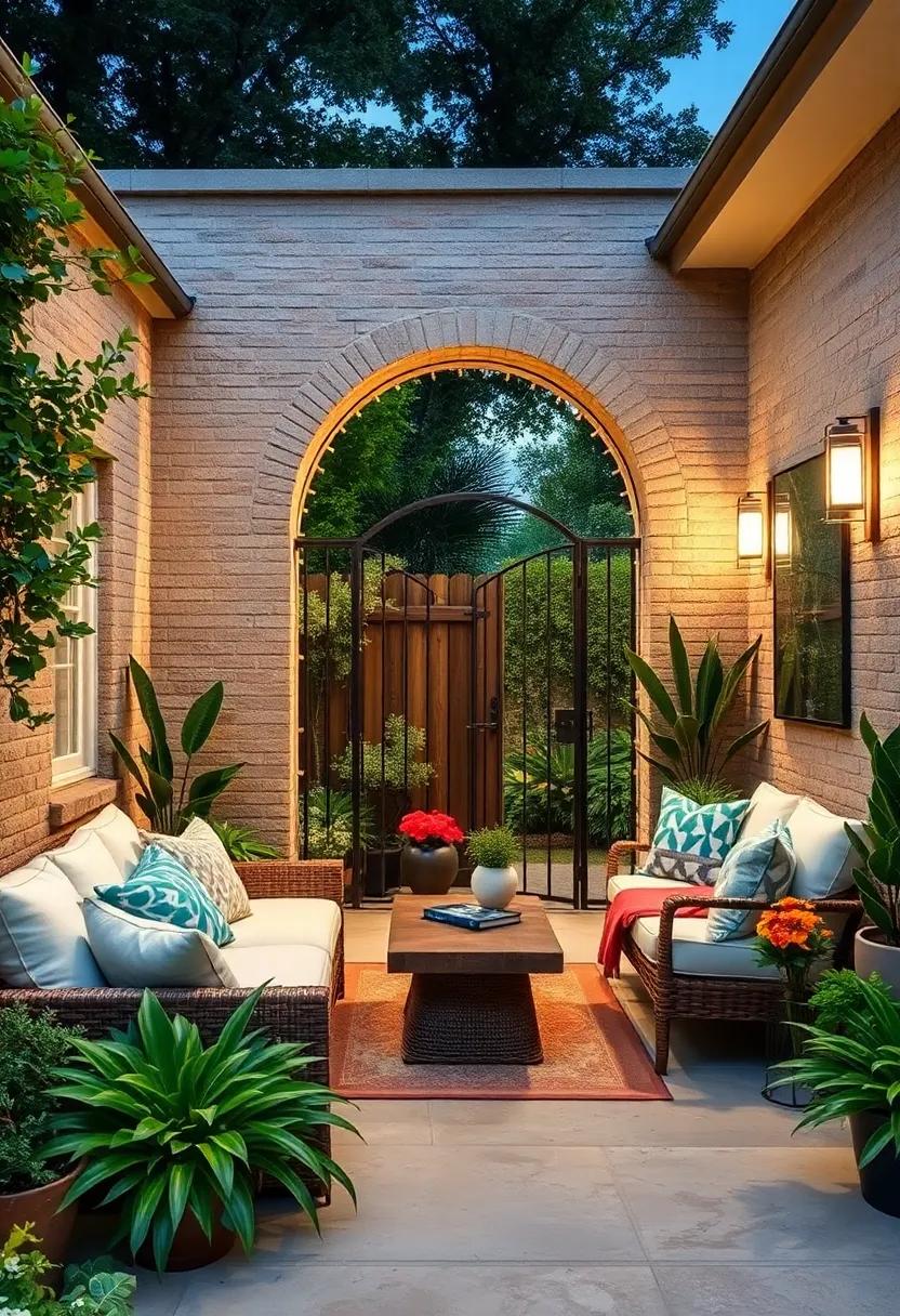 Gateways to Enchantment: Install an arched​ garden ⁤gate made of wrought iron,inviting guests into your personal paradise and showcasing your‍ garden’s charm