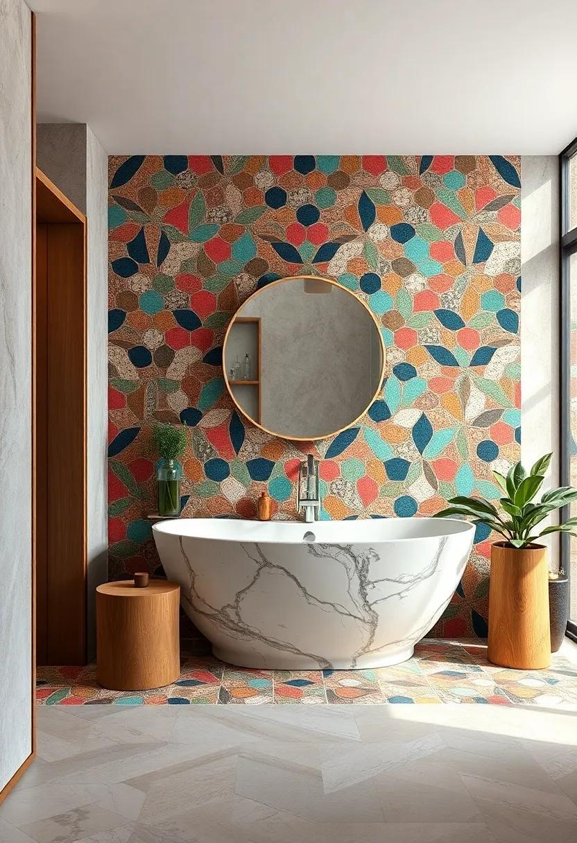 Art ‍deco glamour: Rich jewel tones ⁤and intricate shapes in this mosaic‌ design​ channel the opulence of ⁢the art‍ deco era, ideal for a ‌touch of vintage glam