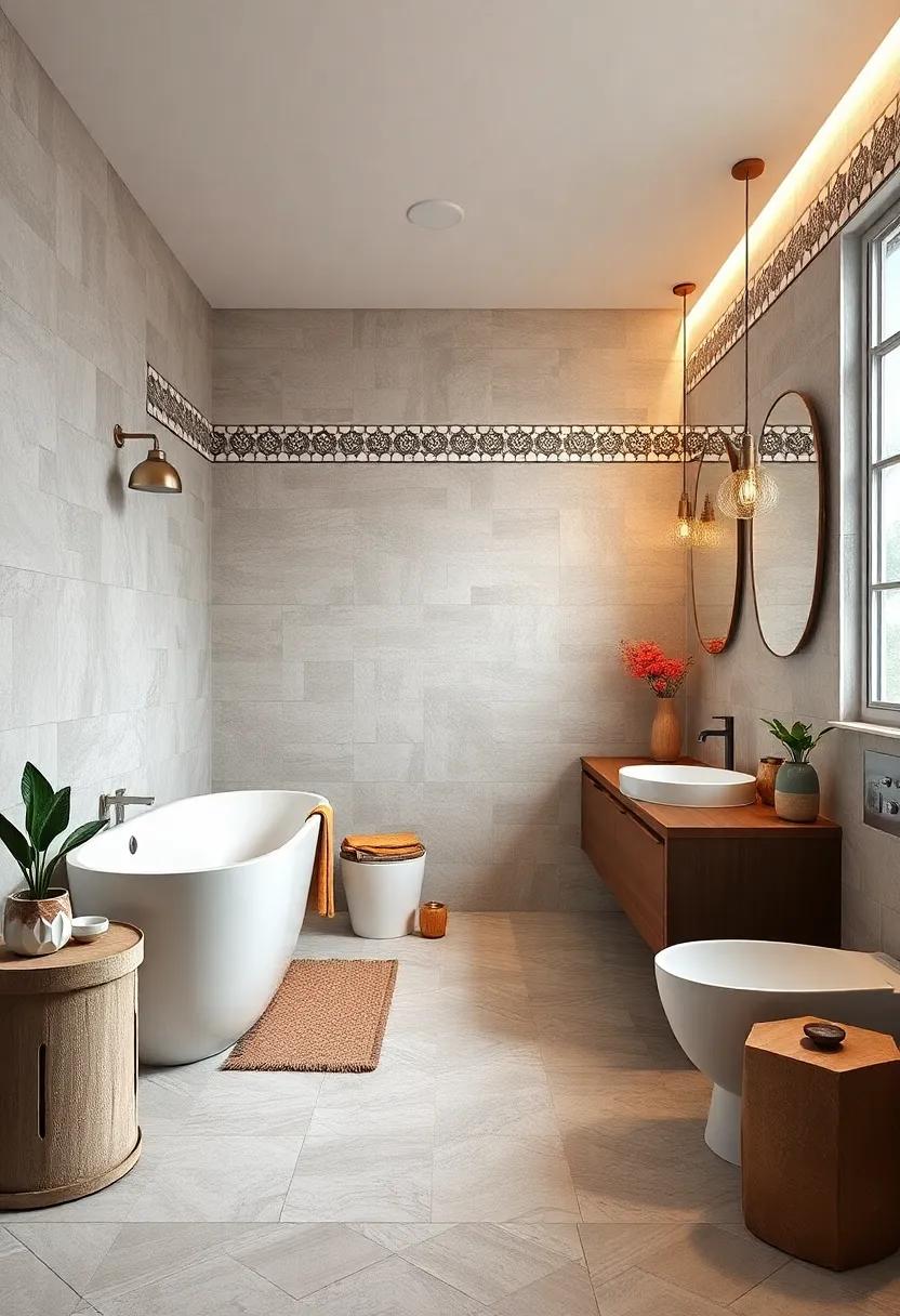 Creative borders: Unique mosaic border designs give​ an artistic edge to simple tiled walls, framing your space with a pop of personalized ⁣style