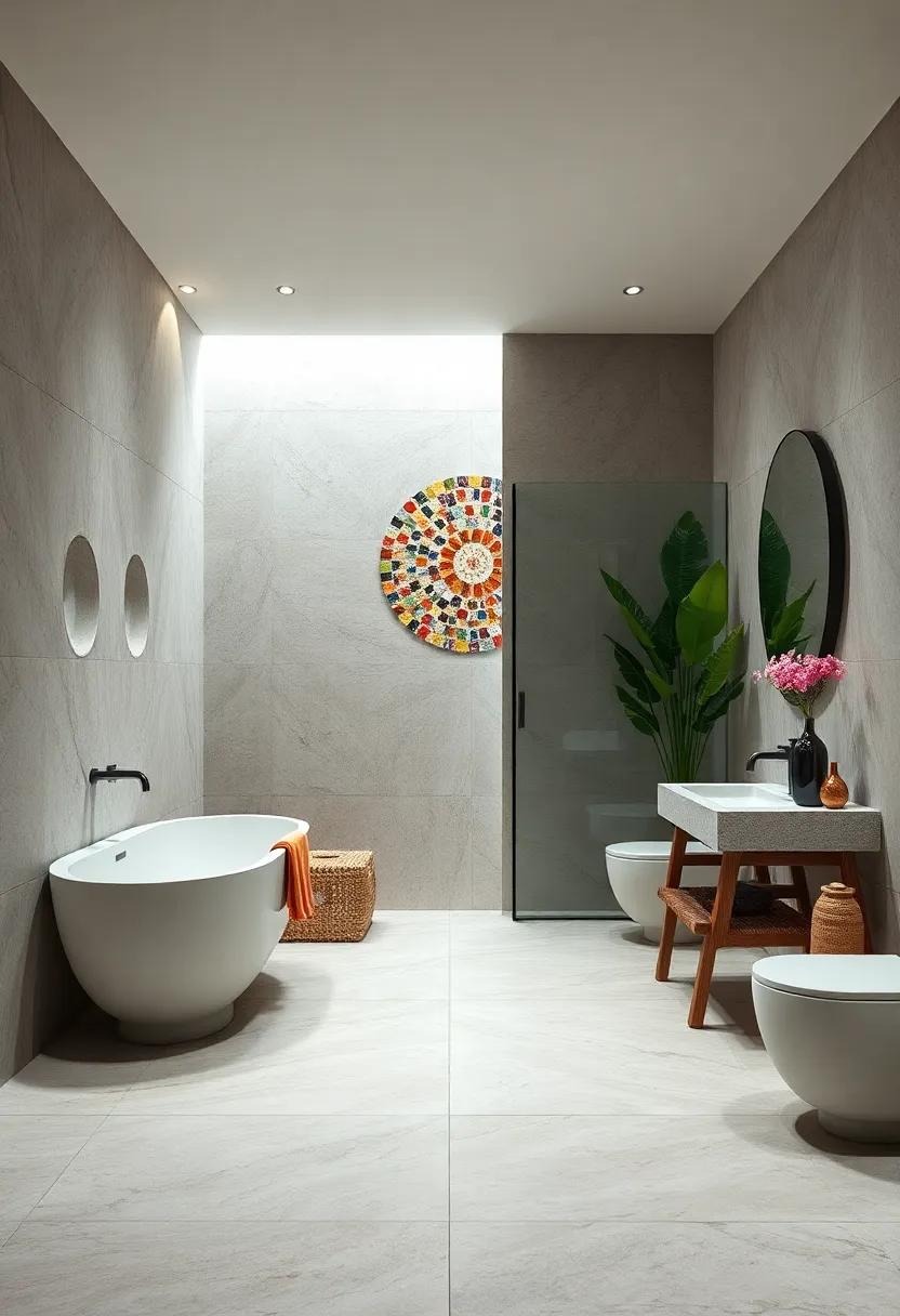 Custom art piece: A bespoke mosaic design allows homeowners‍ to add ​their personal touch, making ⁢the⁢ bathroom a true reflection of⁣ individual style and creativity