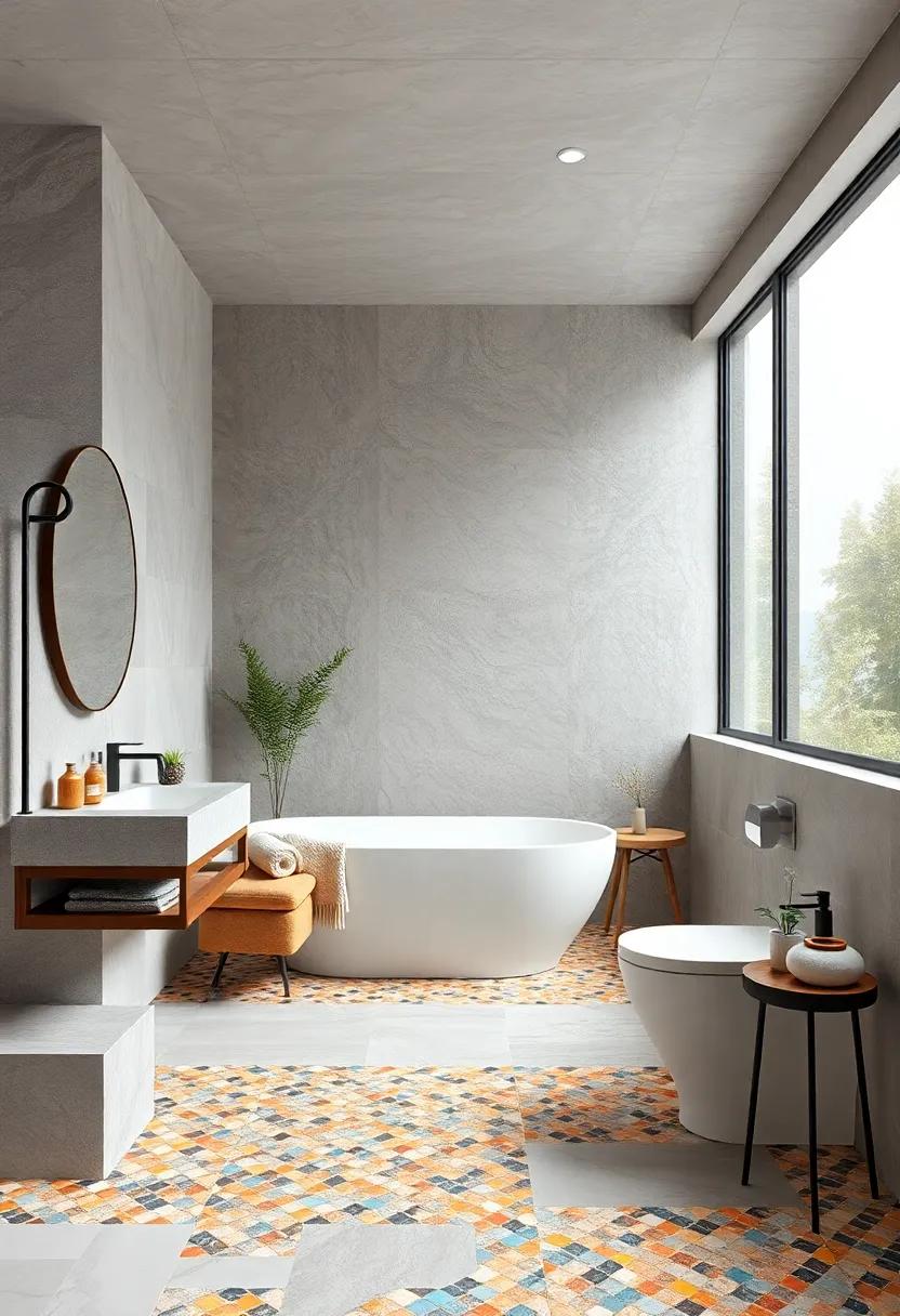 Fun⁣ and ‌functional: Colorful patterned mosaics​ not only elevate the ⁢aesthetics but also provide⁣ slip-resistance on‍ the‌ bathroom floor, blending beauty ⁢with practicality