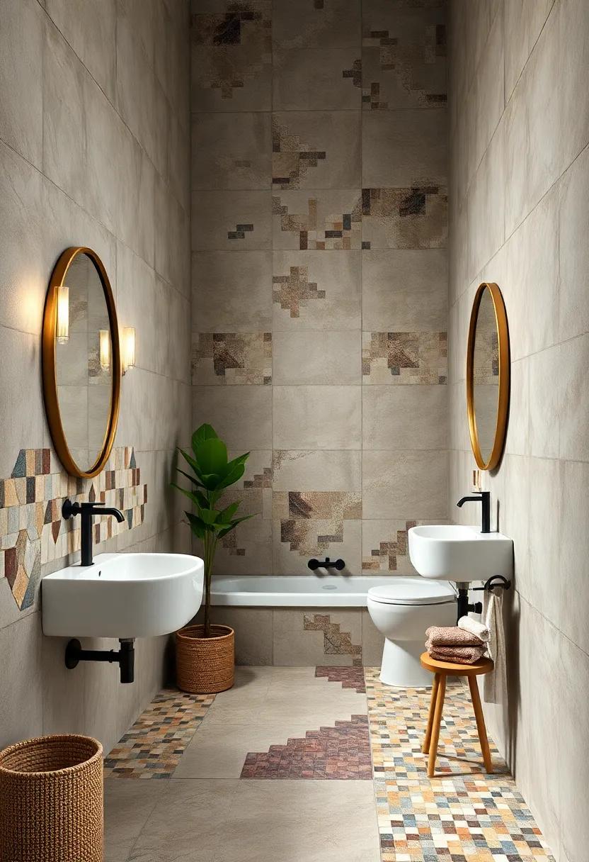 Playful accents:⁣ An eclectic mix ​of mosaic tiles ​in⁣ unexpected places,such as around sinks or ⁢mirrors,adds a⁣ splash of⁢ surprise and delight