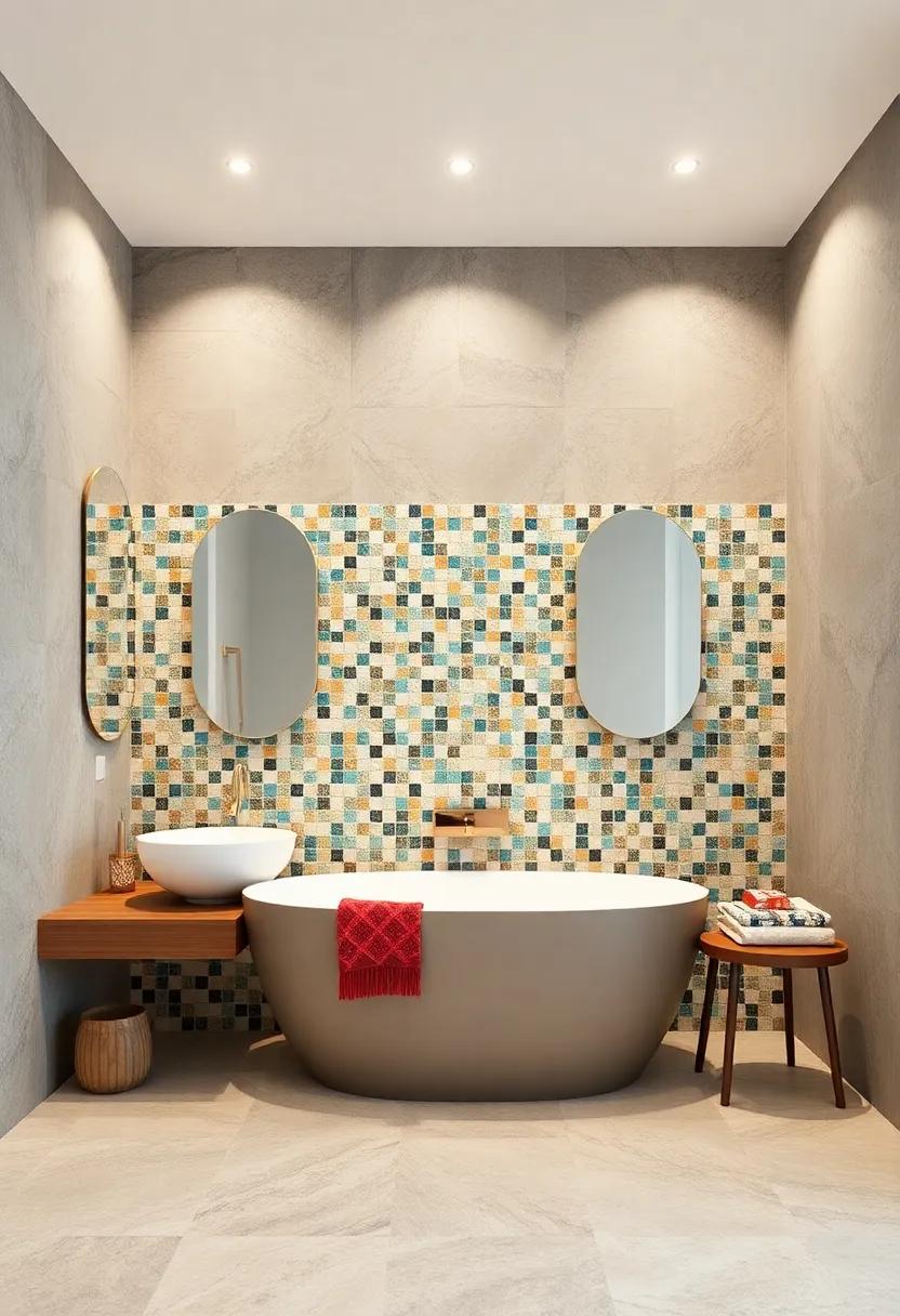 Symphonic symmetry:​ Carefully arranged mosaics create⁣ a symmetrical design that brings ⁢harmony and balance to the overall bathroom decor