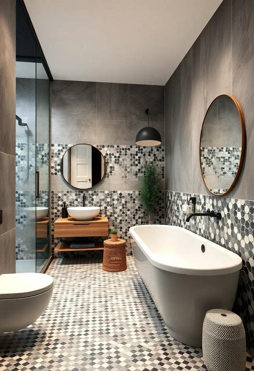 Timeless ‌elegance: ​Classic black and white mosaics add ‌a touch​ of ​sophistication, ensuring the ​bathroom retains its charm‌ for years to come