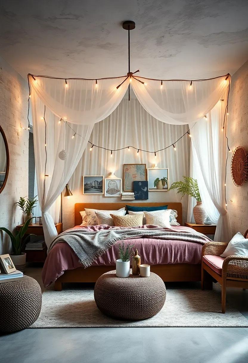 Cozy ⁤canopy: Install a canopy bed draped with sheer fabric or ​string lights to⁢ create a dreamy, whimsical vibe ‌perfect ⁣for relaxation