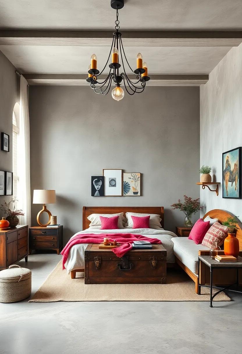 Highlight Functional Decor: Choose stylish storage solutions, like an antique trunk or an unusual shelf, that enhance both functionality and style