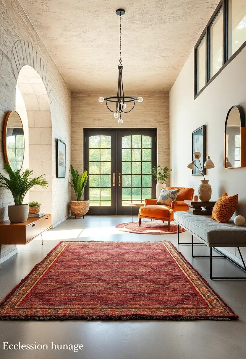 Step onto a textured, woven⁢ rug that grounds ‍the space while ensuring⁣ durability‍ and comfort underfoot