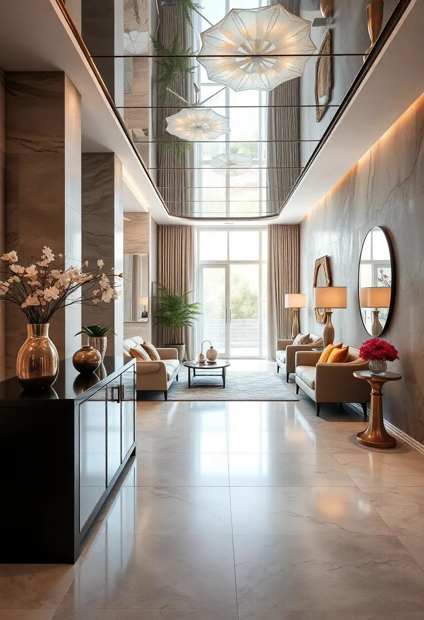 Layering Textures: Combining Fabrics and Surfaces with mirror Elements