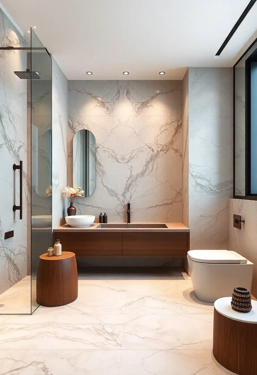 Marble Accent Walls: An accent wall of⁤ full-height marble can add dramatic flair, making your ensuite ⁤feel like a ‍luxurious retreat