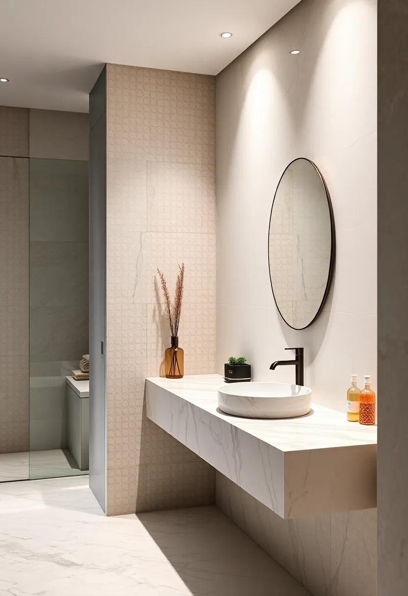 Unique Sink Designs: Choose sinks with marble finishes that break traditional design ⁢molds, ​adding a contemporary edge​ to your ensuite