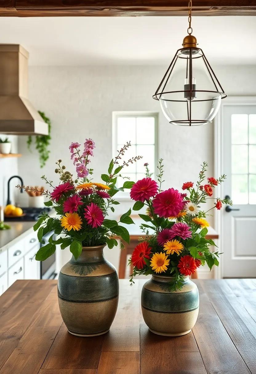 Charming ⁢Vintage Pottery Showcasing Colorful Floral Displays