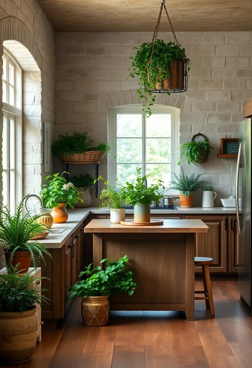 Lush Herbal Arrangements Inviting‍ Serenity Into Farmhouse ⁢Spaces