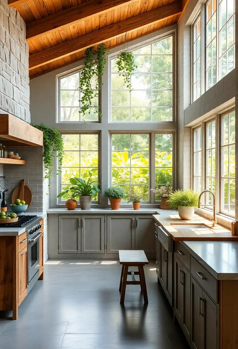 Radiant Sunlight Streaming Through Windows Overlooking Verdant Gardens