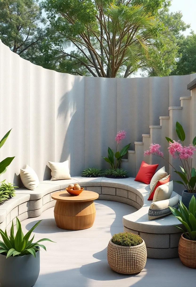 Artistic ‌Curves: A curved ‍fence design⁤ provides unexpected seating options ⁣with flowing lines, creating⁣ a dynamic and inviting atmosphere in any​ garden