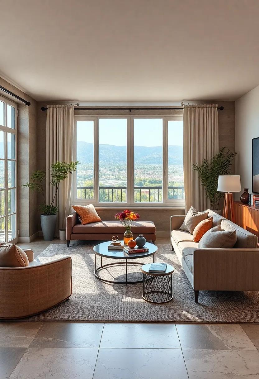 Scenic Views: If lucky enough to have scenic views, arrange seating to frame the windows, encouraging guests to soak in the surrounding beauty