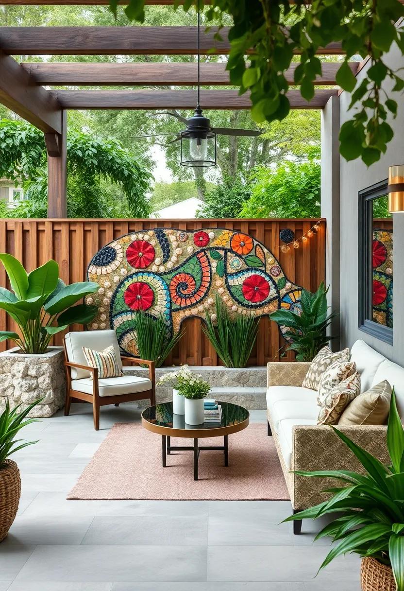 Artistic Mosaics: Incorporate stunning mosaic ⁤art into fence panels that not only‌ provide privacy but also ⁢serve as vibrant outdoor masterpieces