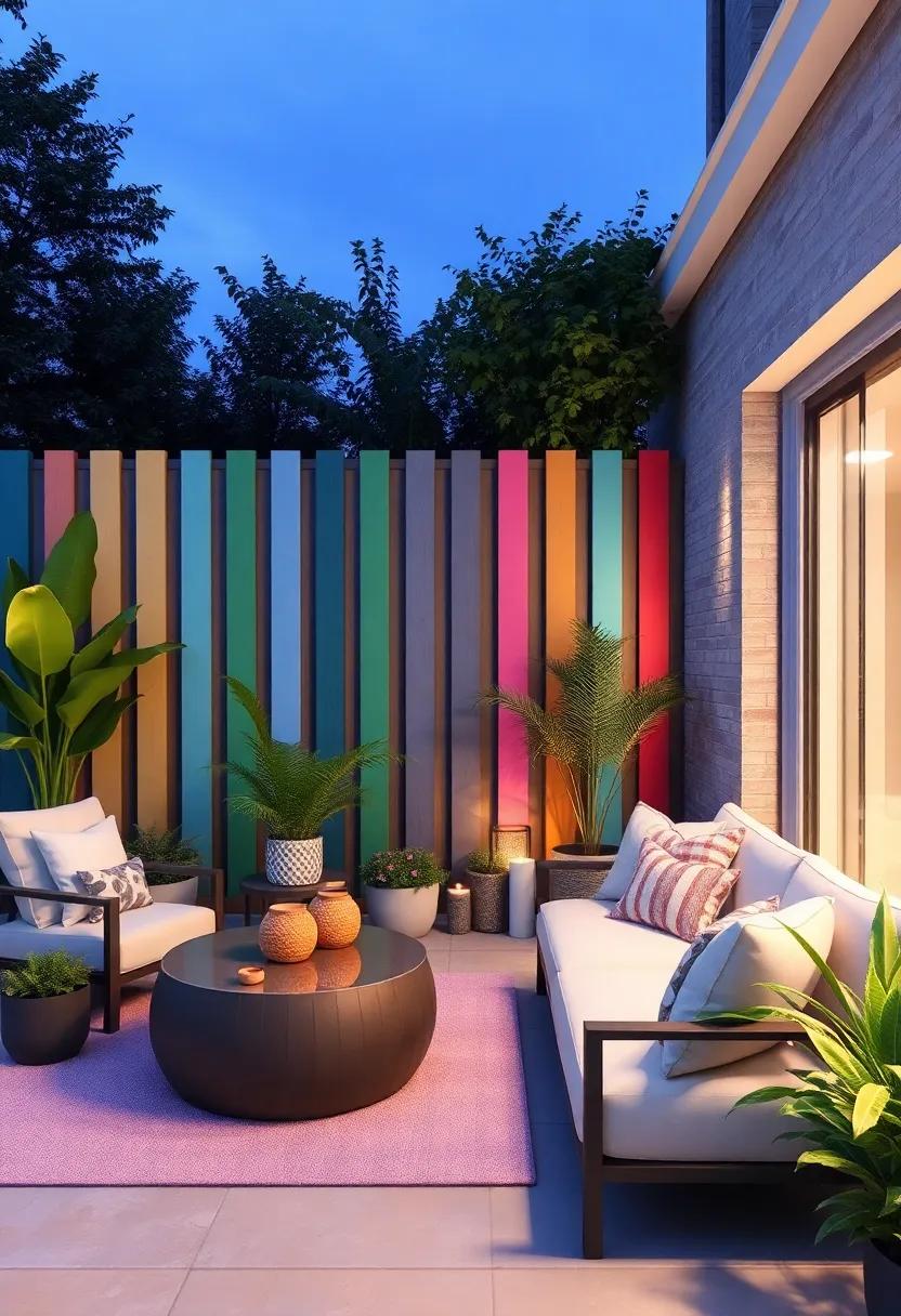 Painted Wood Slats: Use colorful, painted wood slats​ for a vibrant, playful⁣ fence that‍ reflects your personality and style